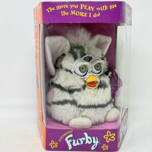 Furby Zebra Black/White Stripes 70-800 Green Eyes 1998 Factory Sealed  NEW
